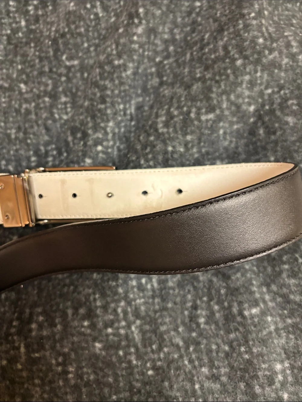 Nike Men’s Leather Black Logo Buckle Belt Sz 38